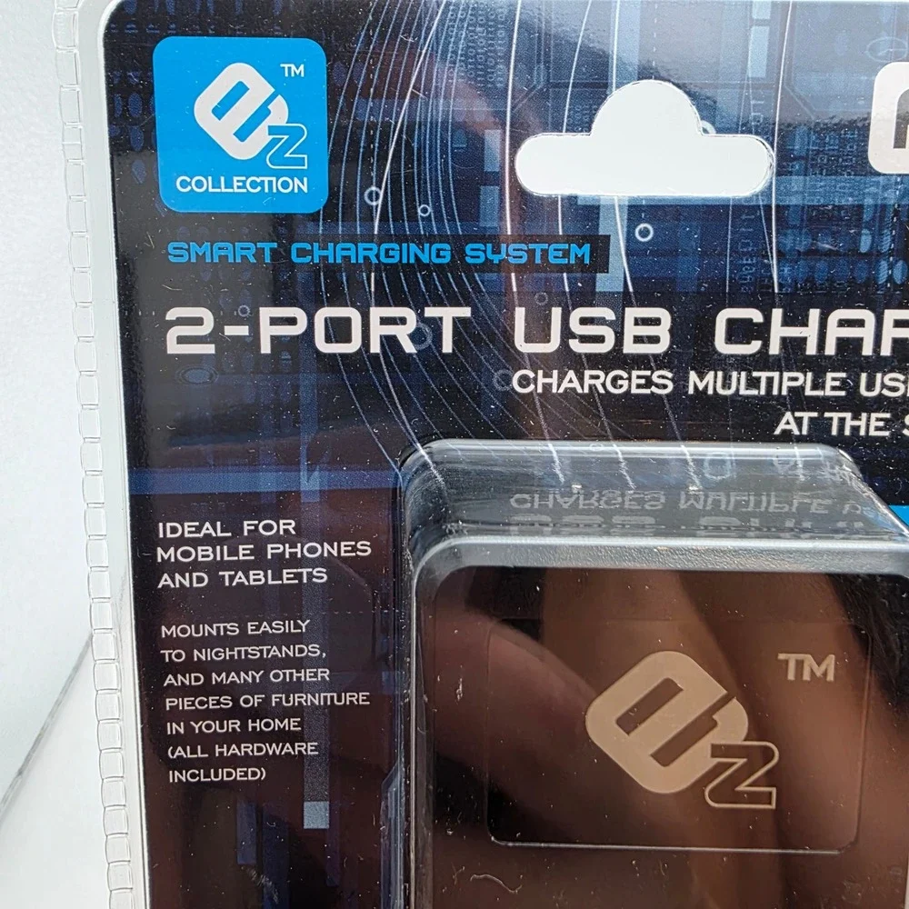 2 Pack EZ Collection 2-Port USB Charger Smart Charging System Black 5 FD-B O9